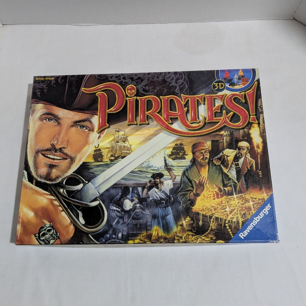 Pirates! 3D Board Game Complete Reiner Knizia Ravensburger Caribbean Treasure